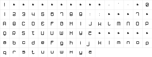 Lead N Wood Regular  glyph index