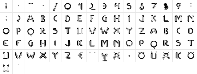 MultiCapsTwo Regular  glyph index