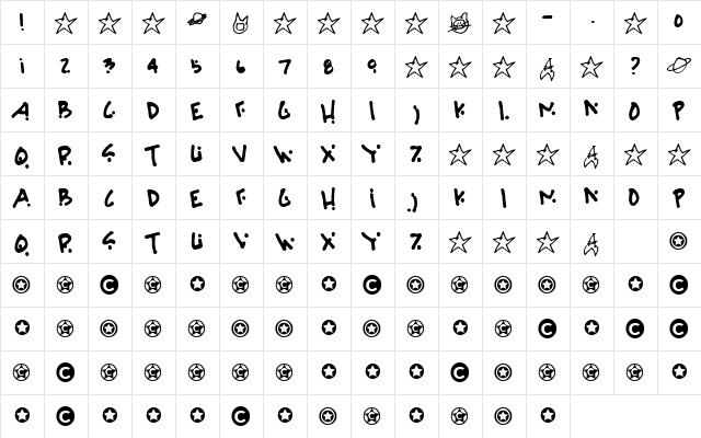 Isotope Regular  glyph index