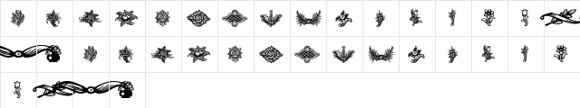 Schluss-Vignetten Regular  glyph index