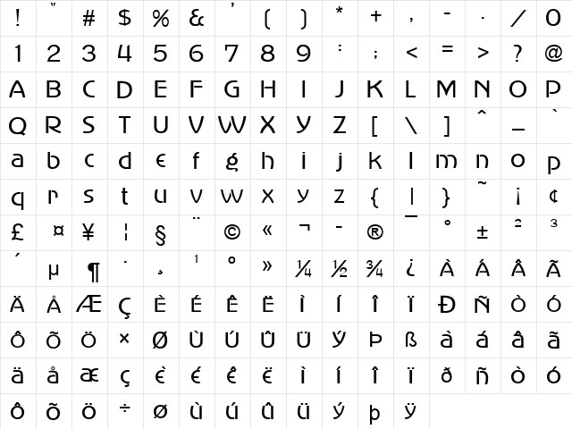 MadAve Madison Avenue  glyph index