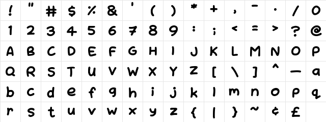 NATURAL SUGARS Regular  glyph index