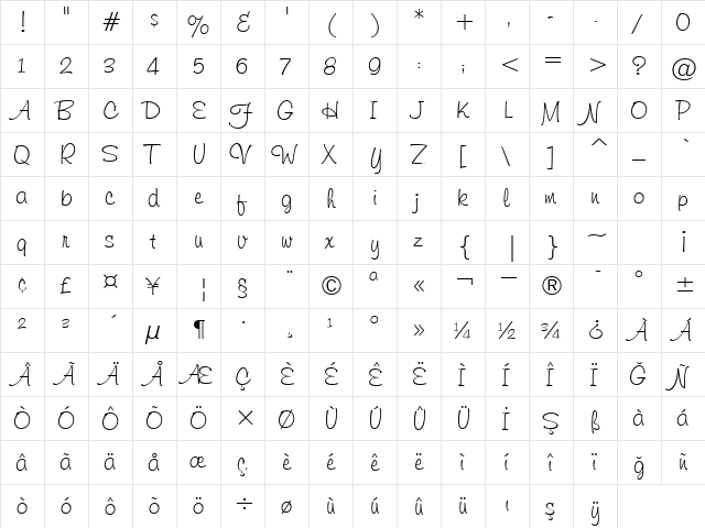 00588 Regular  glyph index