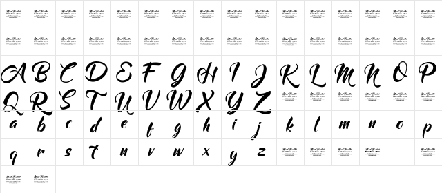 Mood Booster Demo Regular  glyph index