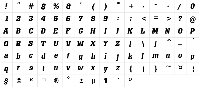 a_Monumento DemiBoldItalic  glyph index