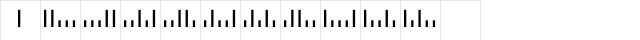 PostNetTt Normal  glyph index