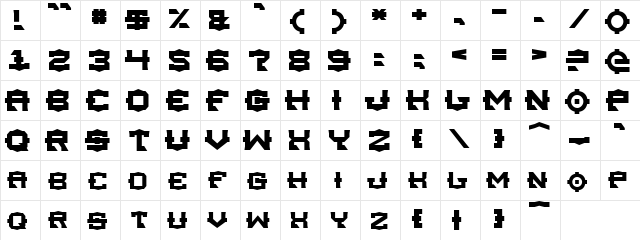 Tsa Normal  glyph index