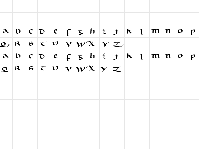 Murray Uncial Regular  glyph index