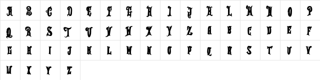 Thetian FREE Regular  glyph index