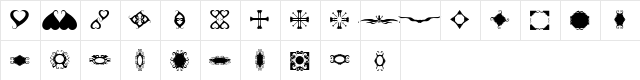BRDoodles Regular  glyph index