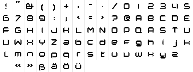 Nano Regular  glyph index