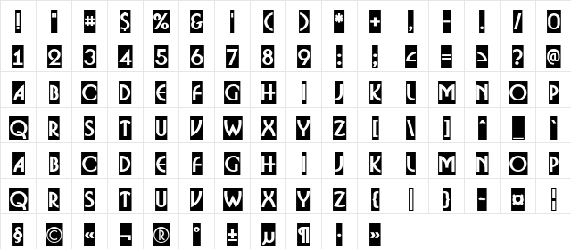 a_BosaNovaCm Bold  glyph index