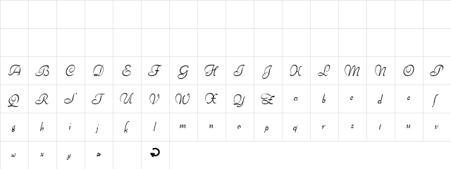 Ithuriel Demo Regular  glyph index