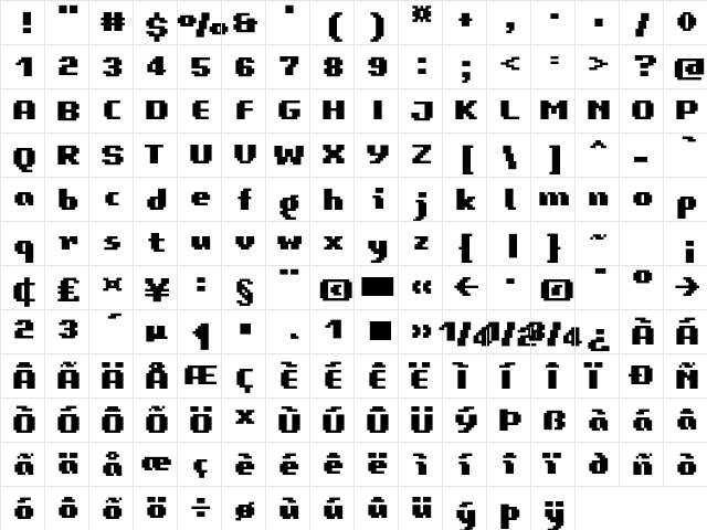 LomoCopy LT Std Butt Regular  glyph index