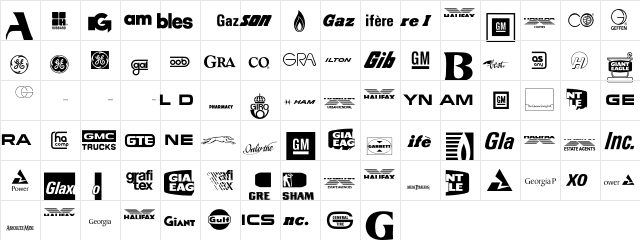 LogosCompany P08  glyph index