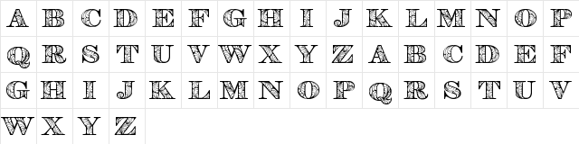 Retrograph Regular  glyph index