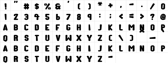 Kids Play Regular  glyph index