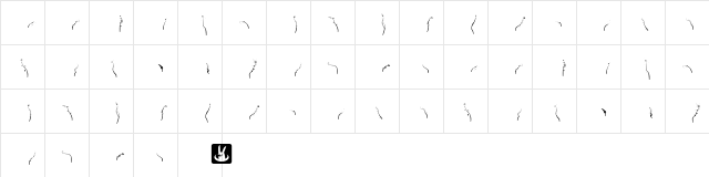 Aierbazzi Regular  glyph index