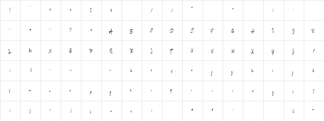 Bellaville Demo Regular  glyph index