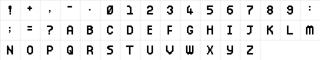 RETROSOFT Regular  glyph index