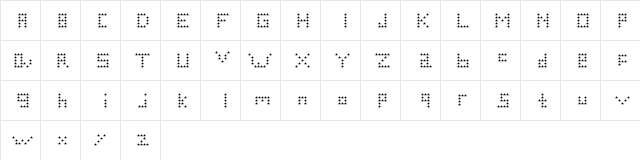 SeeStars Regular  glyph index