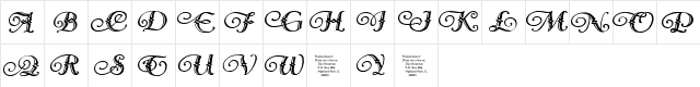 Deerfield Regular  glyph index