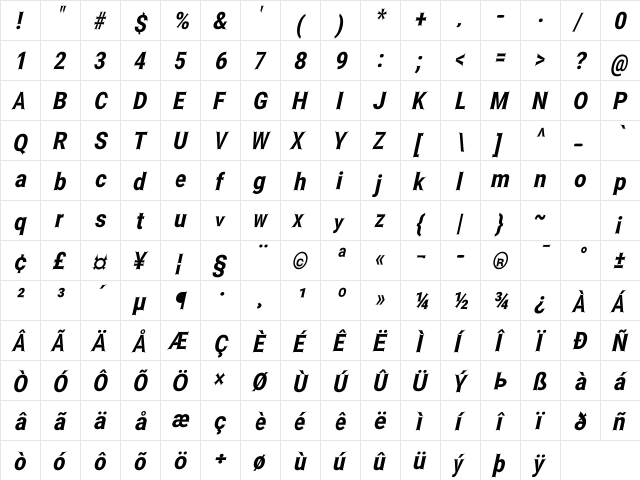 Asimov EdgeExtremeIt  glyph index
