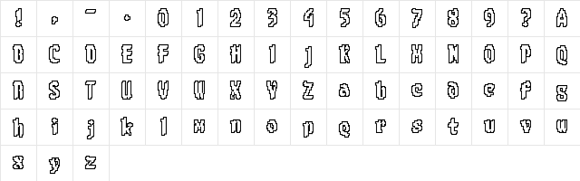 8-bit Limit O BRK Regular  glyph index