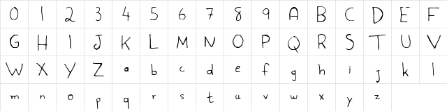 Aspargo Regular  glyph index