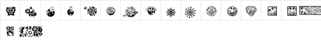 101! Floral Designs 4 Regular  glyph index