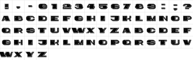 Fame Regular  glyph index