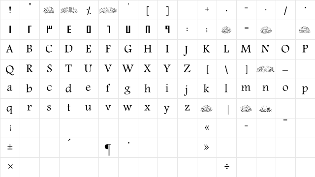 SC_REHAN REGULAR  glyph index