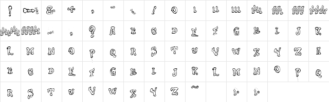 Dong Casual  glyph index