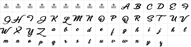 Eyes Wide Open Bold Personal Us Regular  glyph index