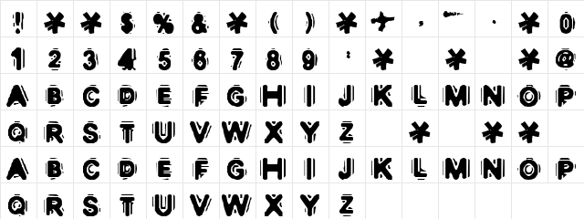 Lines That Shines Regular  glyph index