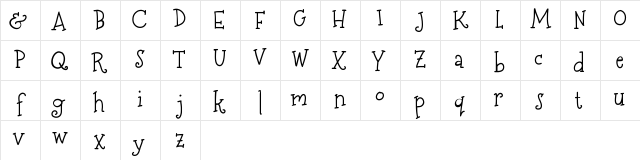 MerryNBright _DEMO  glyph index