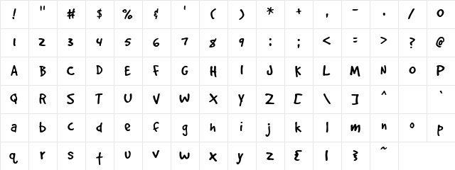 Misc Regular  glyph index