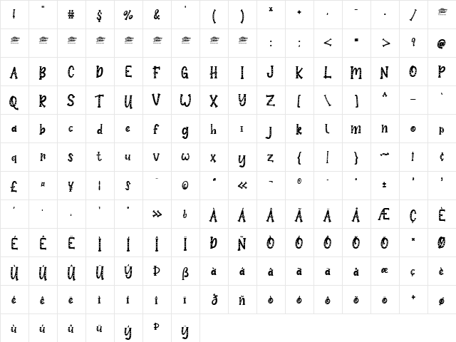 Baby Snowman Display - PUL Regular  glyph index