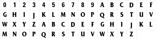 NHL Phoenix Regular  glyph index
