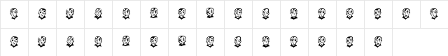Pierre the Vampire Regular  glyph index