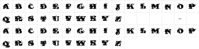 AIN Kingdom Regular  glyph index