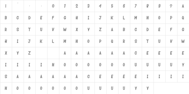 Mozaik Duren Regular  glyph index
