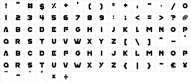House On Mars Regular  glyph index