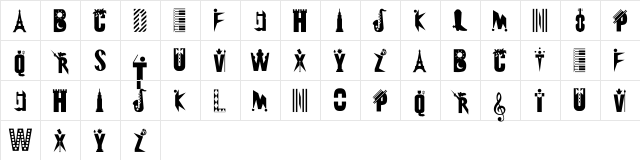 Eclectica Regular  glyph index