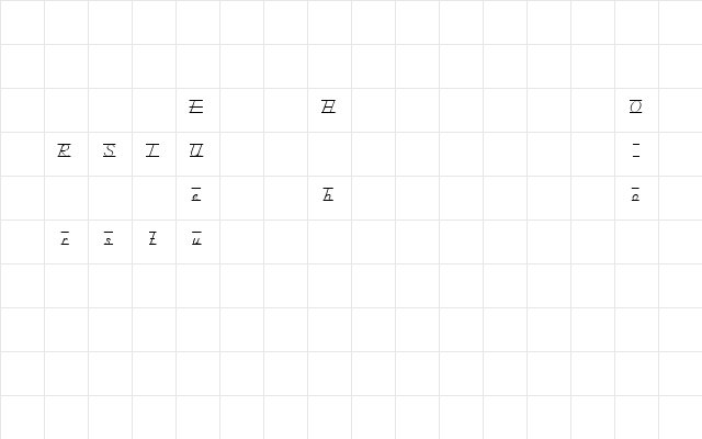 SchoolManuscriptGuidesDemo Regular  glyph index