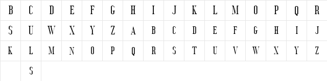 Deluce Free Regular  glyph index