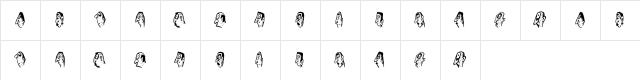 Abantu Regular  glyph index