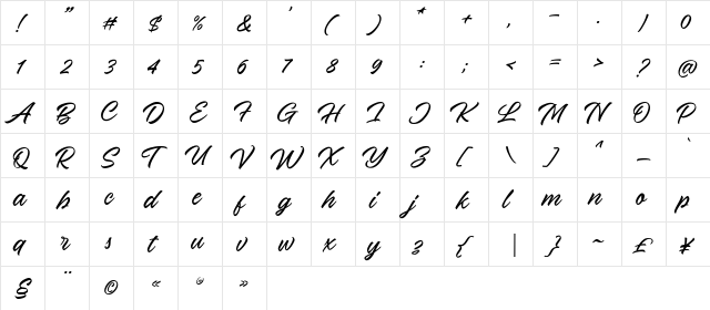 Lingkari Heart Regular  glyph index