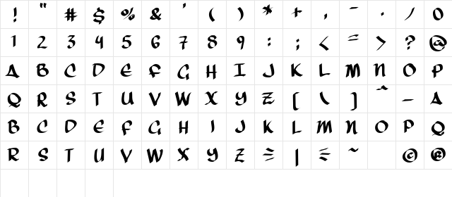 Three Arrows Regular  glyph index