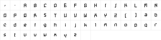 progenisis Regular  glyph index